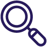 Magnifying glass icon for search and discovery